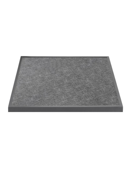 Plateau de table extérieur carré Bolero noir brossé 700 mm
