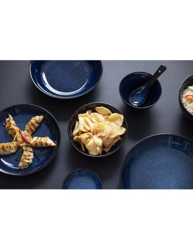 Cuillères à soupe Olympia Luna bleu nuit - lot de 12