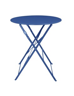 Table terrasse ronde Bolero Perth bleu marine - 600 mm