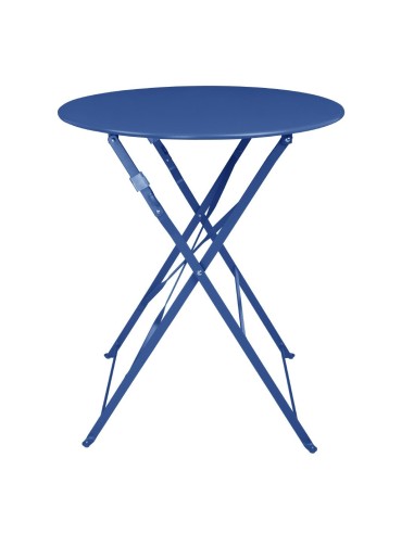 Table terrasse ronde Bolero Perth bleu marine - 600 mm