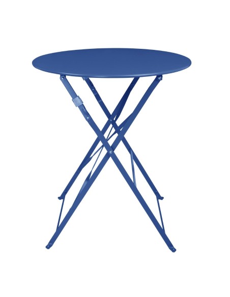 Table terrasse ronde Bolero Perth bleu marine - 600 mm