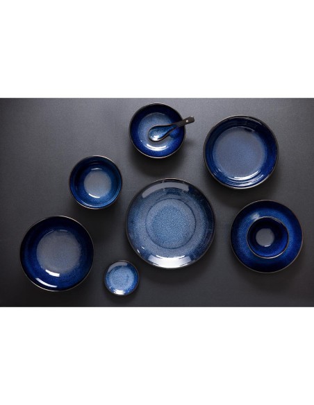 Cuillères à soupe Olympia Luna bleu nuit - lot de 12