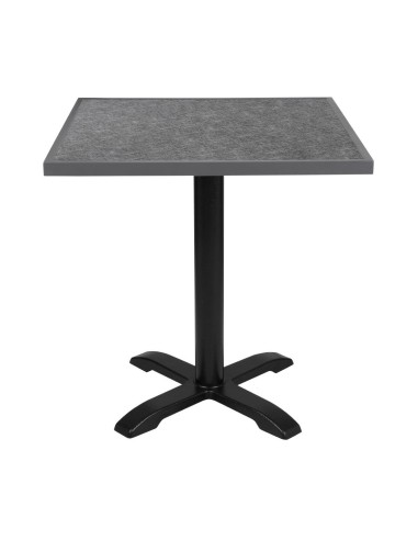 Plateau de table extérieur carré Bolero noir brossé 700 mm