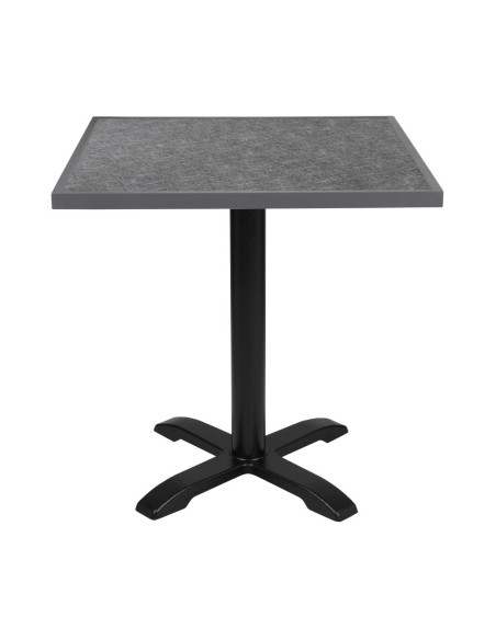 Plateau de table extérieur carré Bolero noir brossé 700 mm