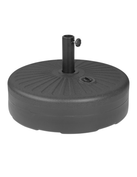 Pied de parasol noir Bolero 40L - Plastique robuste