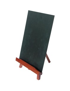 Chevalet de table acajou avec ardoise A4 Securit