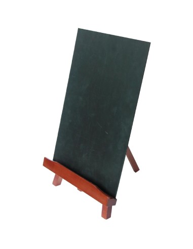 Chevalet de table acajou avec ardoise A4 Securit