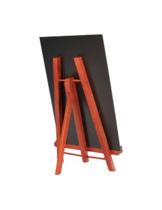 Chevalet de table acajou avec ardoise A4 Securit 2