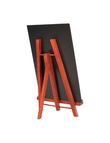 Chevalet de table acajou avec ardoise A4 Securit