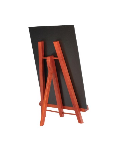 Chevalet de table acajou avec ardoise A4 Securit
