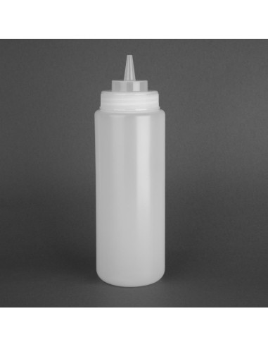 Distributeur de sauce Vogue 909ml col large - transparent