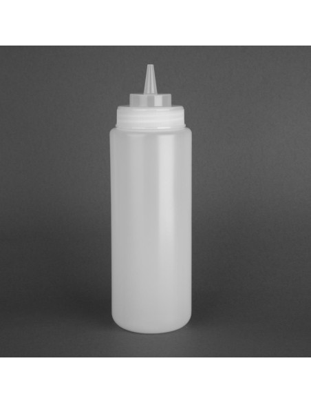 Distributeur de sauce Vogue 909ml col large - transparent