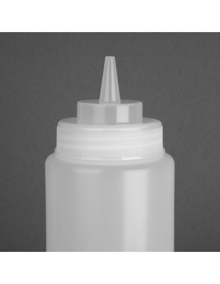 Distributeur de sauce Vogue 909ml col large - transparent