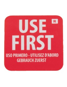 Etiquettes Hygiplas 25mm rouge - lot de 1000