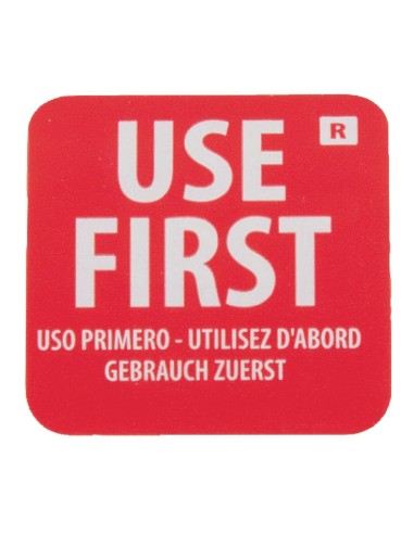 Etiquettes Hygiplas 25mm rouge - lot de 1000