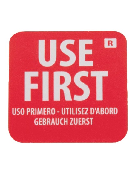 Etiquettes Hygiplas 25mm rouge - lot de 1000