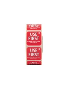 Etiquettes Hygiplas 25mm rouge - lot de 1000 2