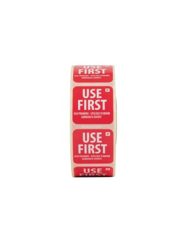 Etiquettes Hygiplas 25mm rouge - lot de 1000