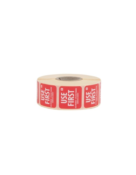 Etiquettes Hygiplas 25mm rouge - lot de 1000