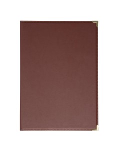 Protège-menus Olympia A4 bordeaux - Similicuir résistant