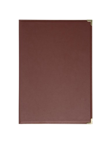 Protège-menus Olympia A4 bordeaux - Similicuir résistant