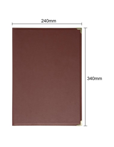 Protège-menus Olympia A4 bordeaux - Similicuir résistant