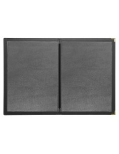 Protège-menus Olympia A5 noir - Simili cuir 2