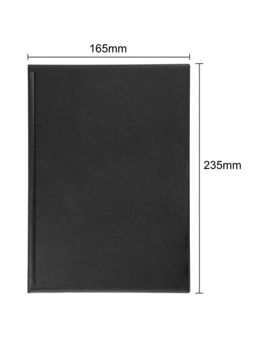 Protège-menus Olympia A5 noir en PVC - 2 pages