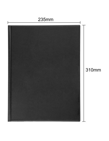 Protège-menus en PVC Olympia A4 noir - 2 pages