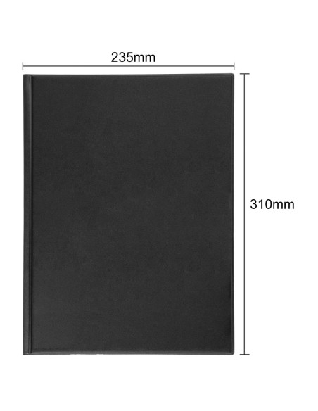 Protège-menus en PVC Olympia A4 noir - 2 pages