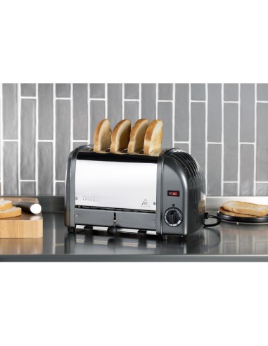 Grille-pain 4 tranches anthracite Dualit 40348 - 2,2 kW