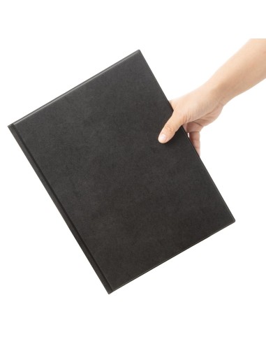 Protège-menus en PVC Olympia A4 noir - 2 pages