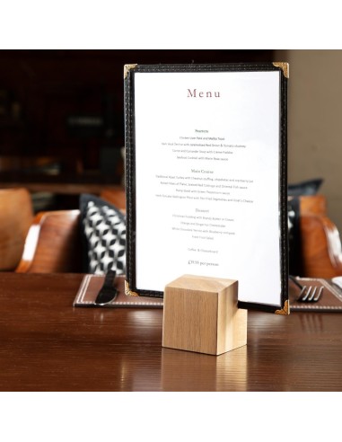 Protège-menu Olympia A5 deux vues noir - 240x178 mm
