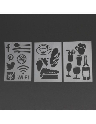 Kit de pochoirs Securit - 5 pièces, lettres et chiffres