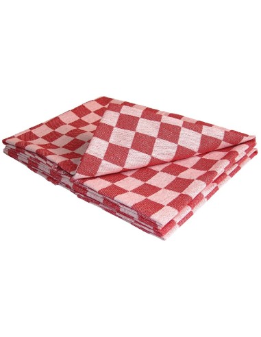 Torchon de cuisinier Vogue rouge - 66x66 cm 100% coton