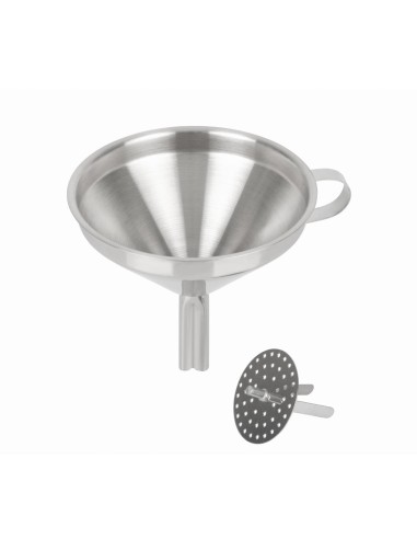Entonnoir inox Kitchen Craft 120 mm avec passoire amovible