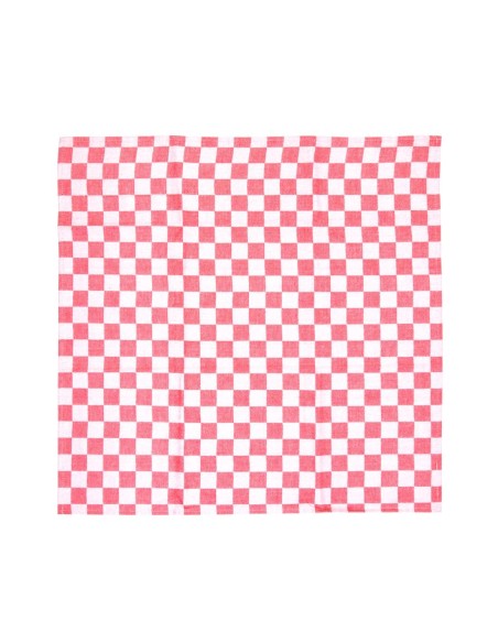 Torchon de cuisinier Vogue rouge - 66x66 cm 100% coton