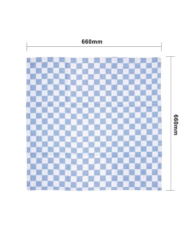 Torchon de cuisine Vogue bleu - 100% coton 660x660 mm