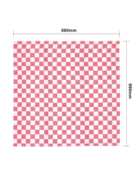 Torchon de cuisinier Vogue rouge - 66x66 cm 100% coton