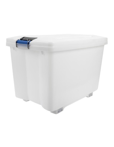 Conteneur alimentaire mobile Araven 90L - blanc, roulettes, ventilation