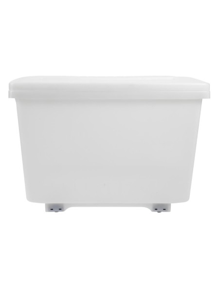 Conteneur alimentaire mobile Araven 90L - blanc, roulettes, ventilation