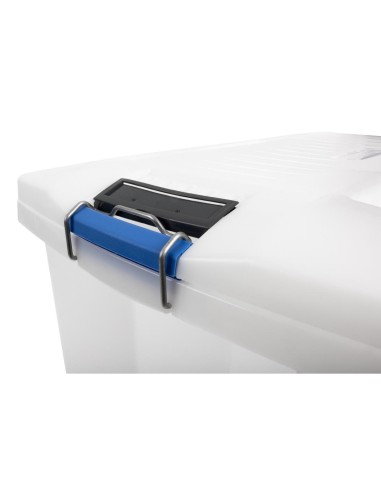 Conteneur alimentaire mobile Araven 90L - blanc, roulettes, ventilation