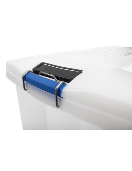 Conteneur alimentaire mobile Araven 90L - blanc, roulettes, ventilation