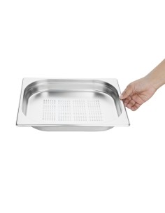Bac inox perforé GN 1/2 40mm Vogue - 2,5 L 2