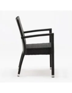 Fauteuils en rotin PE Bolero anthracite (Lot de 4) 2