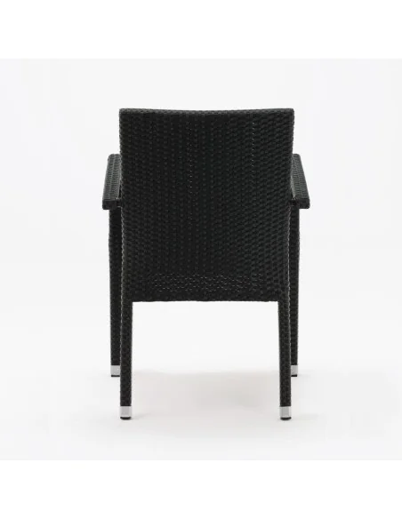 Fauteuils en rotin PE Bolero anthracite (Lot de 4)