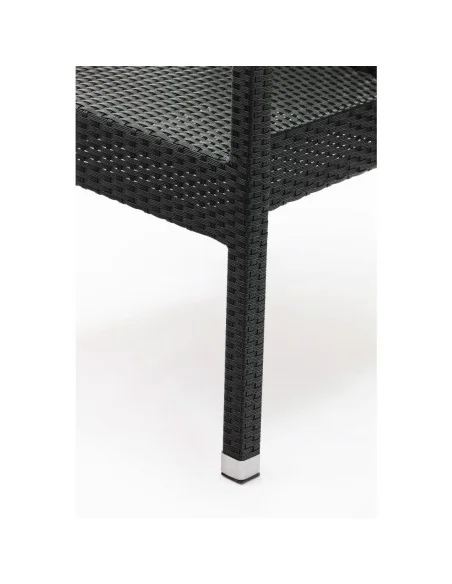 Fauteuils en rotin PE Bolero anthracite (Lot de 4)