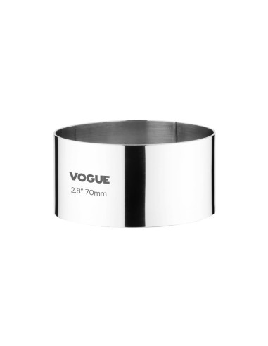 Cercle à mousse 70 mm Vogue - Inox durable
