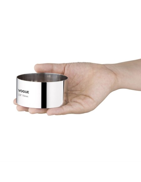 Cercle à mousse 70 mm Vogue - Inox durable