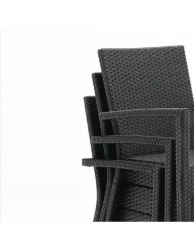 Fauteuils en rotin PE Bolero anthracite (Lot de 4)